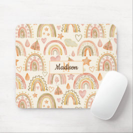 Mouse Pad Individuelle Name Monogram Geschenk Boho Mousepad