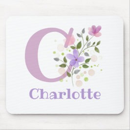 Mouse Pad Initial Plus Name & Blume Design Mousepad