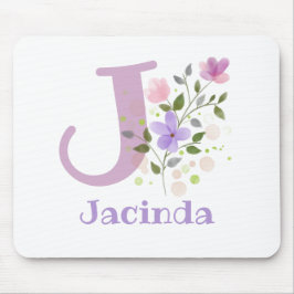 Mouse Pad Initial Plus Name & Blume Design Mousepad