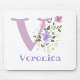 Mouse Pad Initial Plus Name & Blume Design Mousepad
