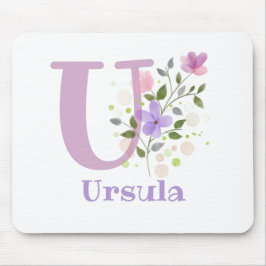 Mouse Pad Initial Plus Name & Blume Design Mousepad