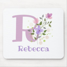Mouse Pad Initial Plus Name & Blume Design Mousepad