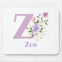 Mouse Pad Initial Plus Name & Blume Design