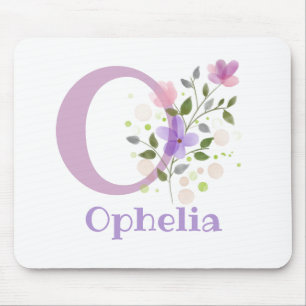 Mouse Pad Initial Plus Name & Blume Design Mousepad