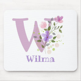 Mouse Pad Initial Plus Name & Blume Design Mousepad