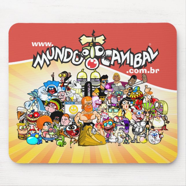 Mouse Pad Klasse Welt Kannibale Mousepad (Vorne)