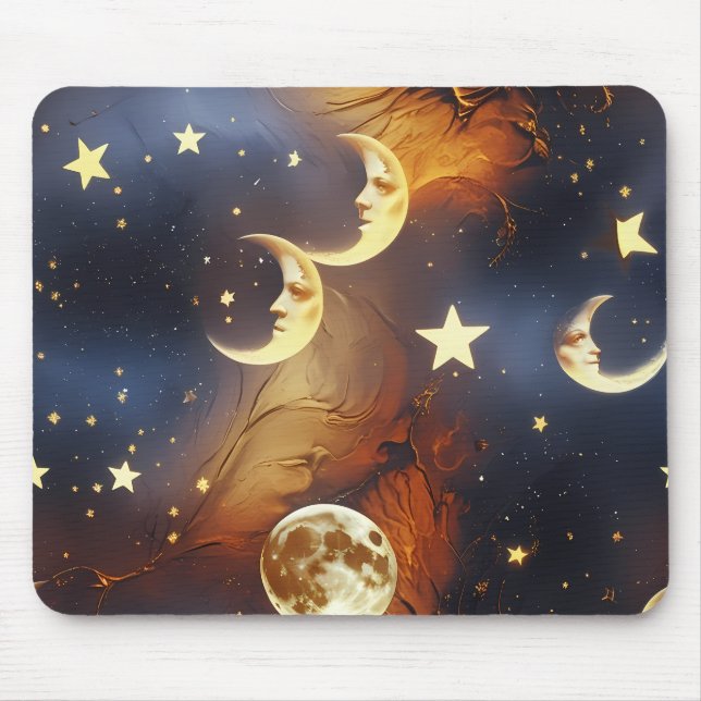 Mouse Pad – Luxury Dreamy Fiery Orange Celestial M Mousepad (Vorne)
