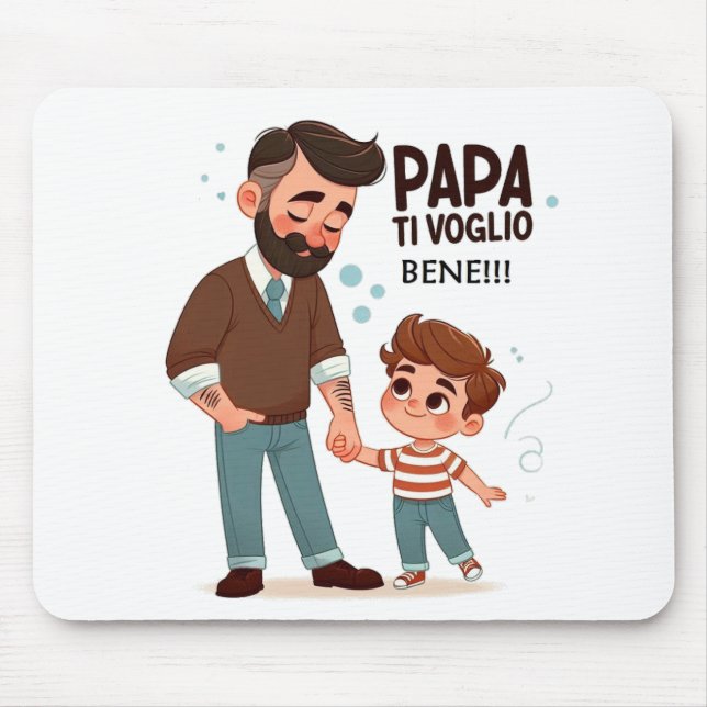 Mouse Pad mit Hingabe für Papa. Mousepad (Vorne)