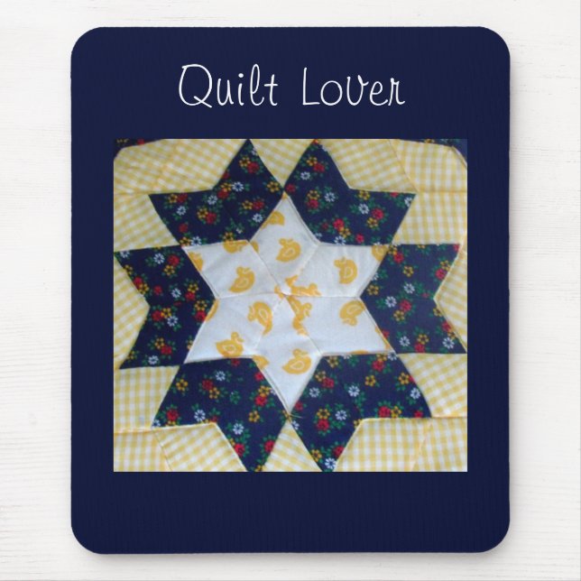 Mouse Pad - Star Quilt Pattern Mousepad (Vorne)