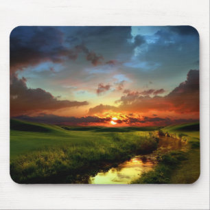 Mouse Pad Sunset Scene Mousepad