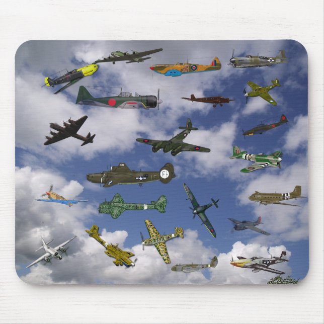 Mouse Pad über Flugzeuge Mousepad (Vorne)