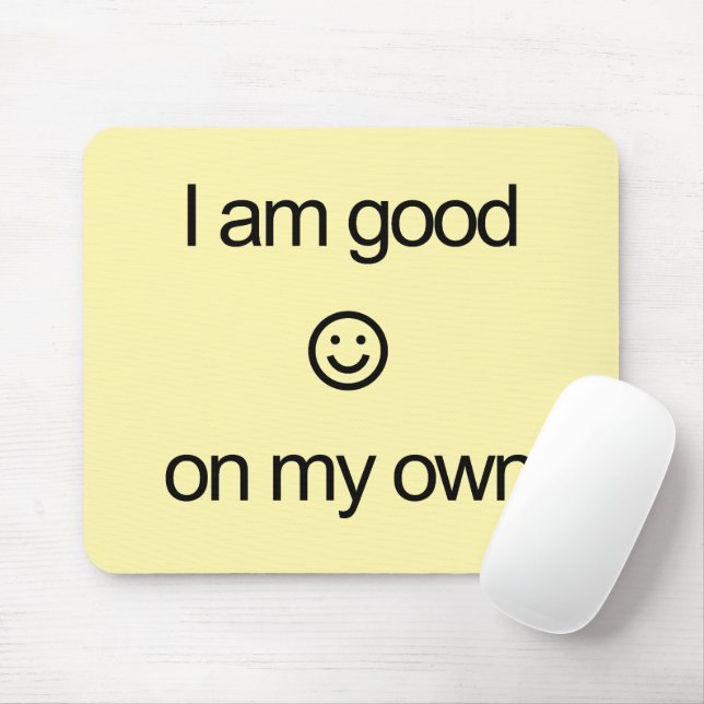 Mouse Pad with illustration and text Mousepad (Mit Mouse)