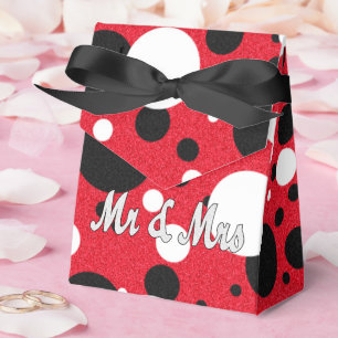 Mouse Party Wedding Mr & Mrs Polka Dot Empfang Geschenkschachtel