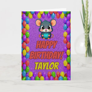 Mouse Personalisiert Fun Grußkarte Geburtstag Karte