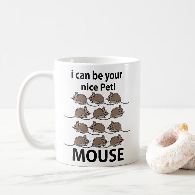 Mouse Rat Animal I kann Ihre nette Haustier-Maus Kaffeetasse (Mit Donut)