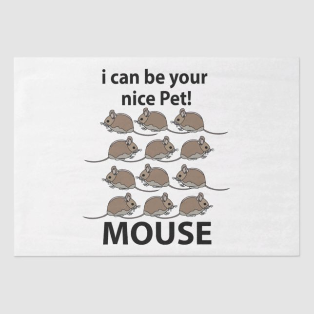 Mouse Rat Animal I kann Ihre nette Haustier-Maus Seidenpapier (Vorderseite)