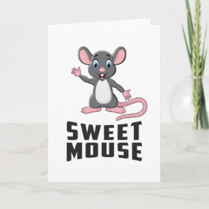 Mouse Rat Tierkäse Liebe Haustier Niedliches Funny Karte