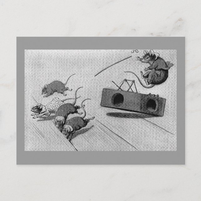 Mouse Safely Springs Mousetrap Postkarte (Vorderseite)