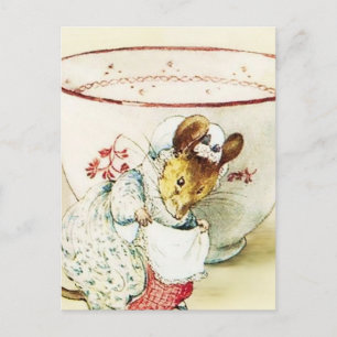 "Mouse Seamstress and Teacup" von Beatrix Potter Postkarte