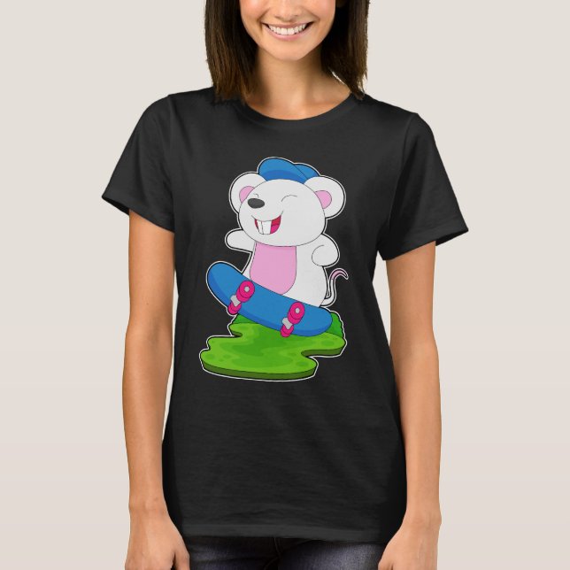 Mouse Skater Skateboard T-Shirt (Vorderseite)