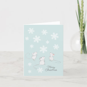 Mouse Snowflake Aquamarin Blue Frohe Weihnachten N