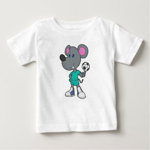 Mouse Soccer Player Soccer Baby T-shirt