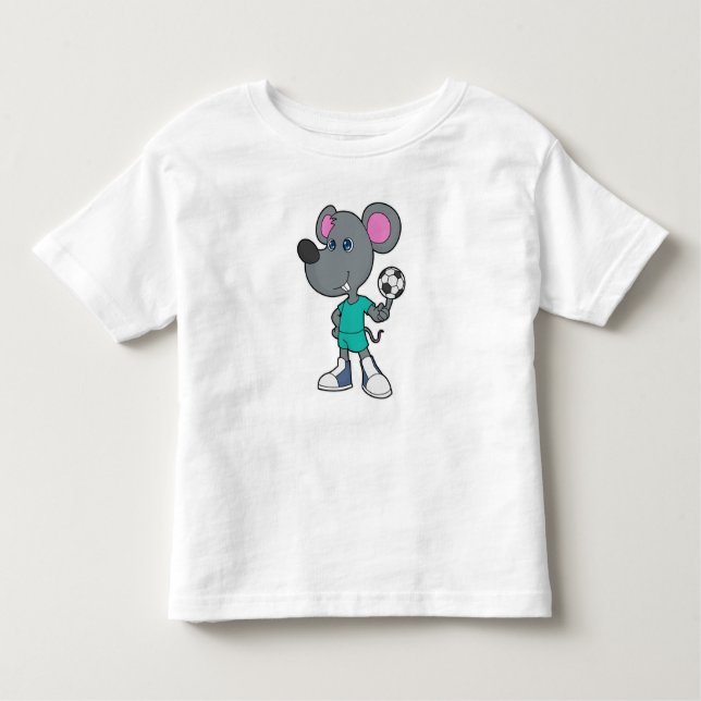 Mouse Soccer Player Soccer Kleinkind T-shirt (Vorderseite)
