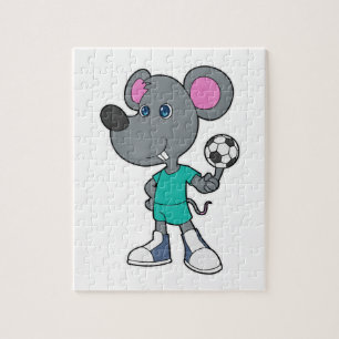 Mouse Soccer Player Soccer Puzzle