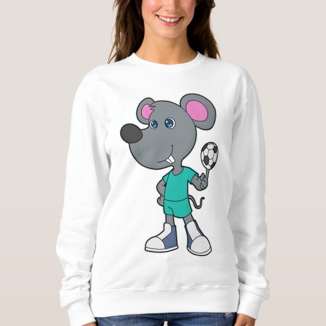 Mouse Soccer Player Soccer Sweatshirt (Vorderseite)