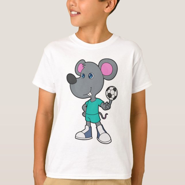 Mouse Soccer Player Soccer T-Shirt (Vorderseite)
