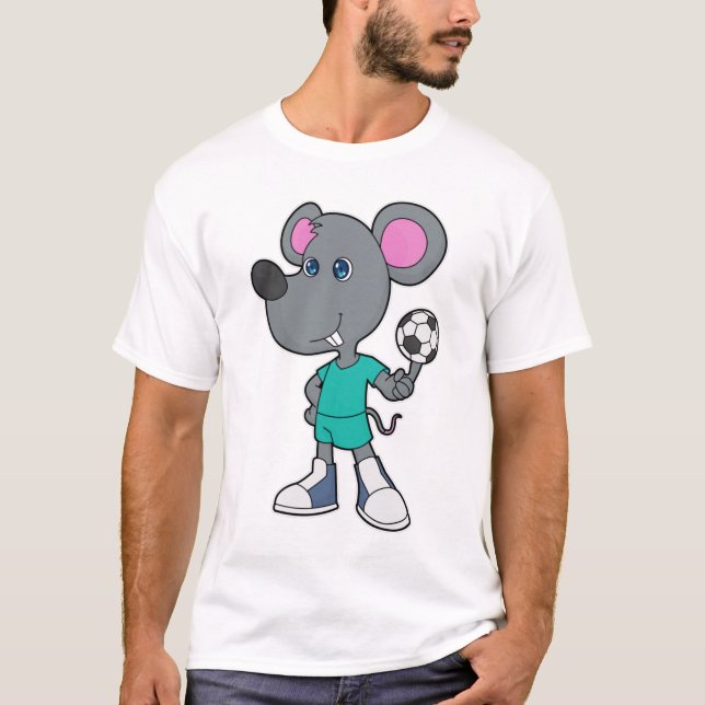 Mouse Soccer Player Soccer T-Shirt (Vorderseite)