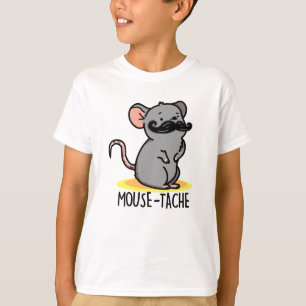 Mouse-tache Funny Mouse Pun T-Shirt