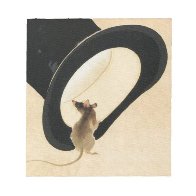 Mouse Top Hat Chinese Rat Year Zodiac Birthday NP Notizblock (Vorderseite)