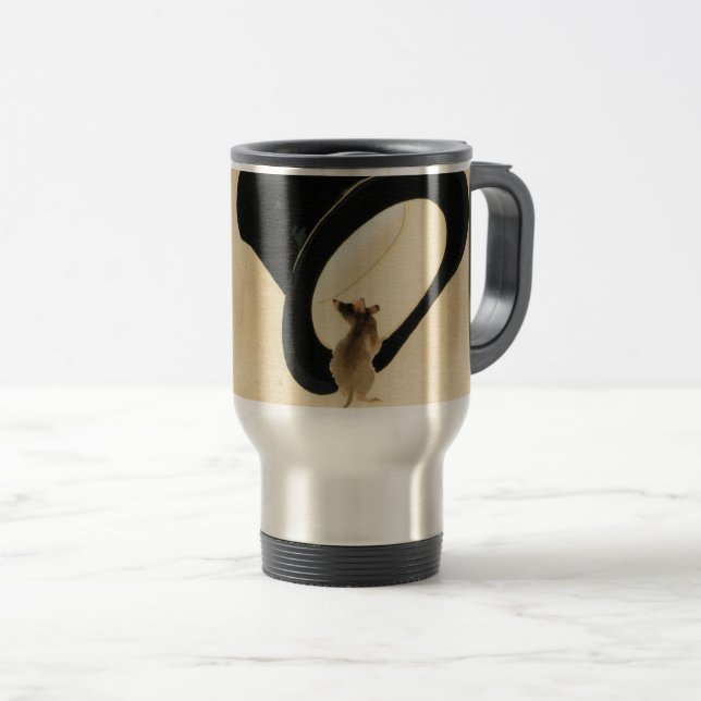 Mouse Top Hat Chinese Rat Year Zodiac Birthday TMg Reisebecher (VorderseiteRechts)