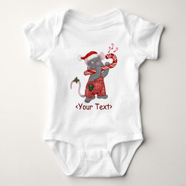Mouse Tunes Santa Baby Strampler (Vorderseite)