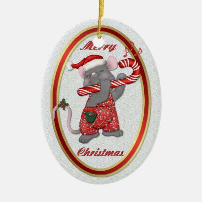 Mouse Tunes Santa Keramikornament (Vorne)