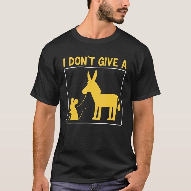 mouse walking a donkey i don't give rats 1 T-Shirt (Vorderseite)