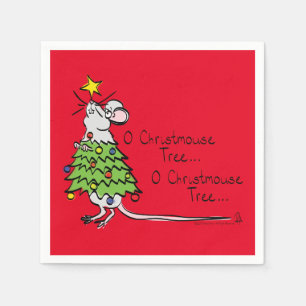 Mouse Weihnachtsbaum Funny Kids Serviette