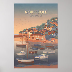 Mousehole Cornwall Reiseplakat Poster