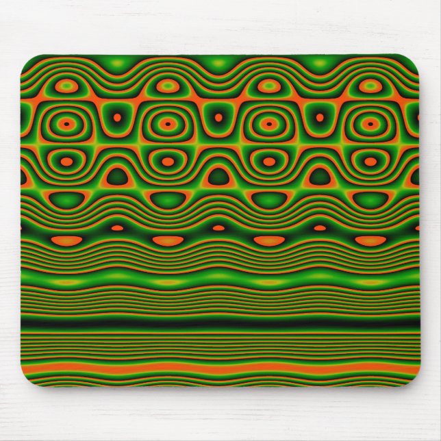 Mousemat Abstrakt Tribal Digital Design, grün Mousepad (Vorne)