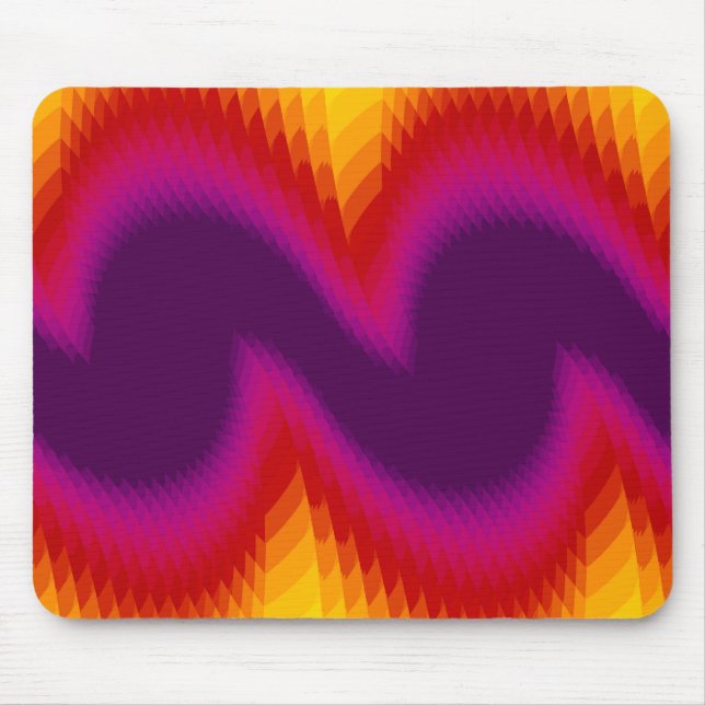 Mousemat, Abstrakte Schallwellen, helle Farben Mousepad (Vorne)