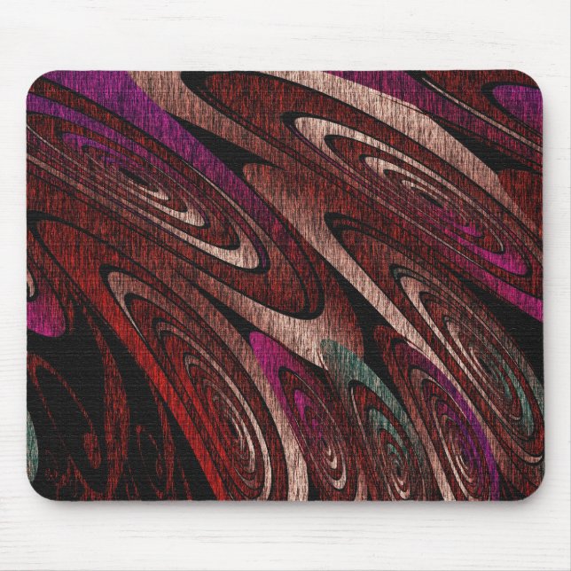 Mousemat Dunkelfarbige Wirbel Abstraktes Design Mousepad (Vorne)