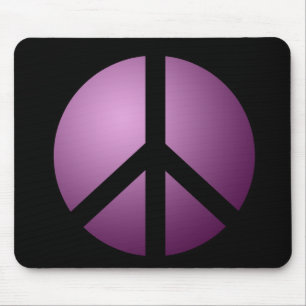 Mousemat Frieden, schwarz und lila Mousepad