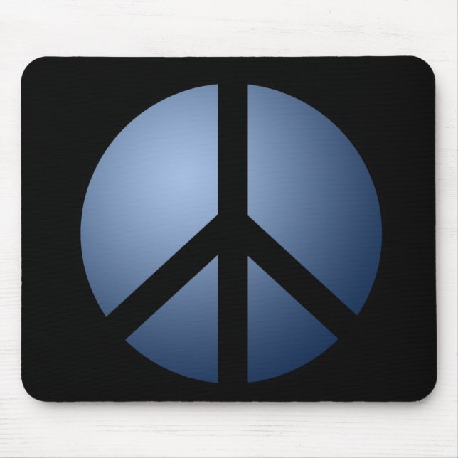 Mousemat Peace, Black and Blue Mousepad (Vorne)
