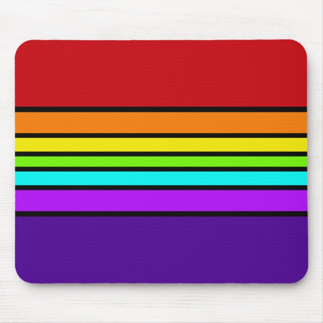 Mousemat-Regenbogenstreifen Horizontale optische F Mousepad (Vorne)