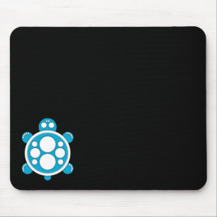 Mousemat, runde Schildkröte, himmelblau, schwarz Mousepad
