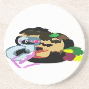 Mousenkürbis Herbstfreuden Getränkeuntersetzer