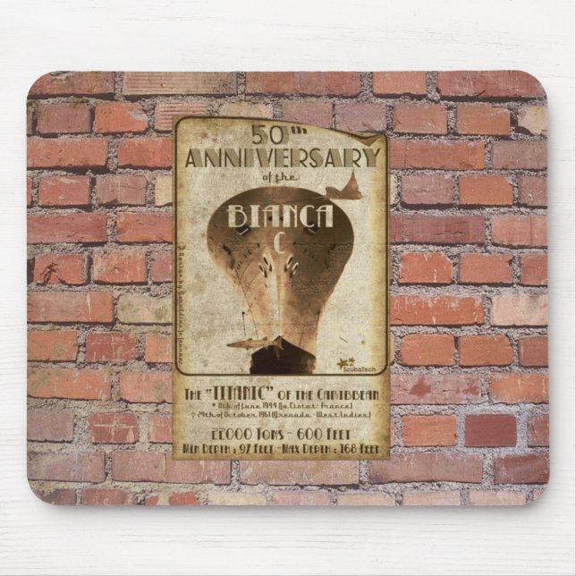 Mousepad 50 Jahre Bianca C (Vorne)