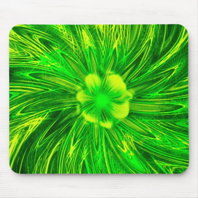 Mousepad Abstrakt Lines Green Blume (Vorne)