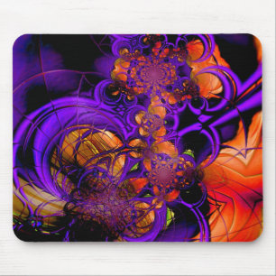 Mousepad Abstrakt Metal Lila Orange Crochet 2